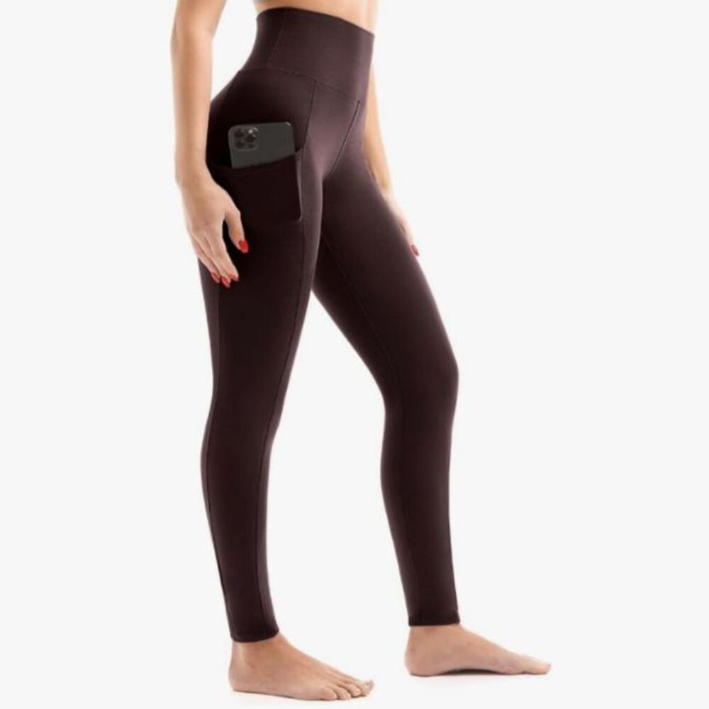 Walifrey Brown Leggings w/ Pockets | L/XL | NWT | High Waisted Yoga Pants